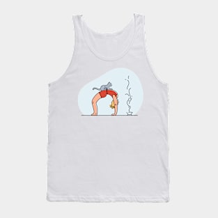 YOGA WITH CAT ILLUSTRATION Tank Top